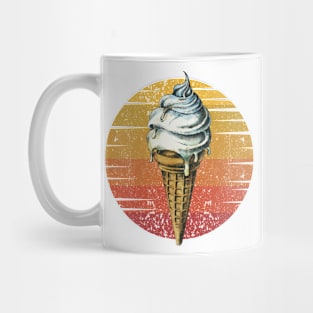 Vanilla Ice Cream Ice Cream Cone Ice Cream Lover Holiday Retro Style Gift Japanese Art Mug